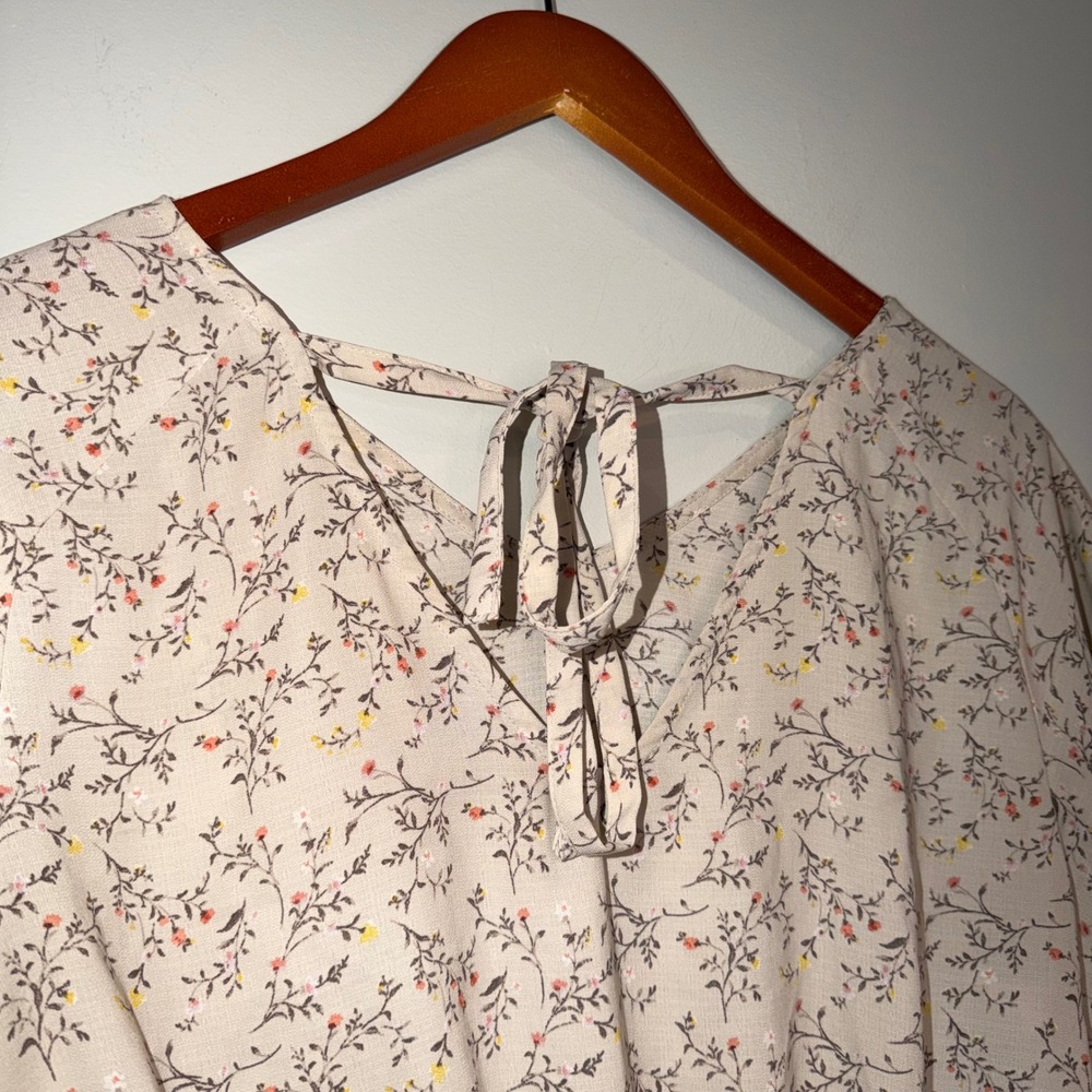 Paper Crane Womens Blouse Med Boho Cottagecore Dainty Flowers Soft Girl Romantic - Picture 5 of 7